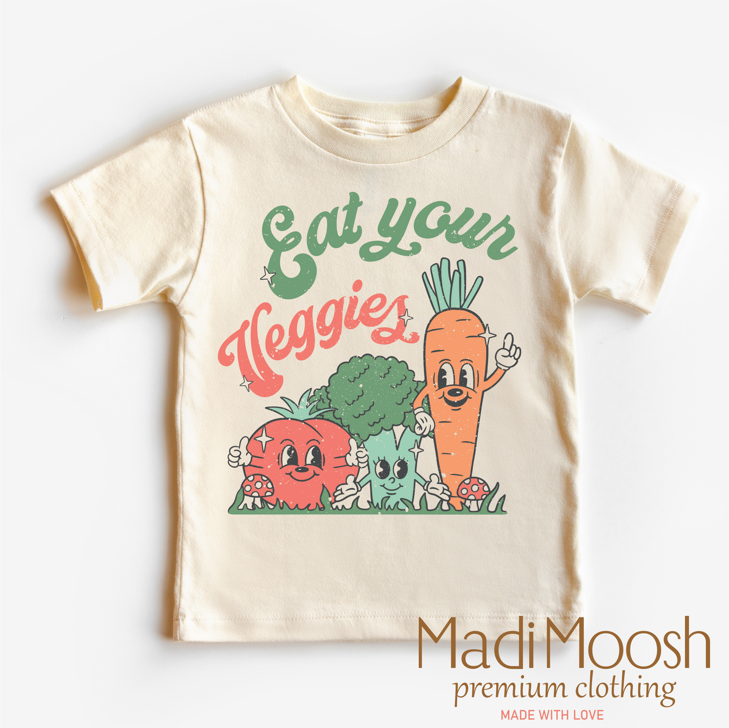 Eat Your Veggies Cute Shirt Tee Madi Moosh