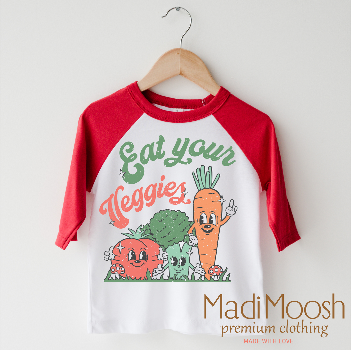 Eat Your Veggies Cute Shirt Tee Madi Moosh