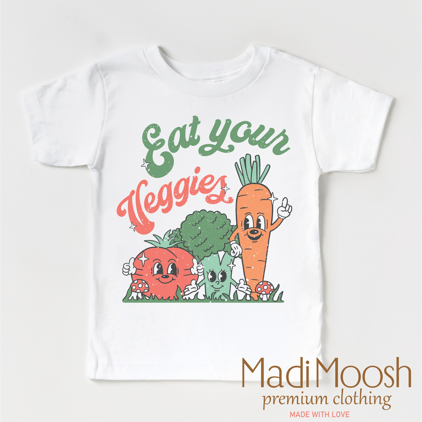 Eat Your Veggies Cute Shirt Tee Madi Moosh