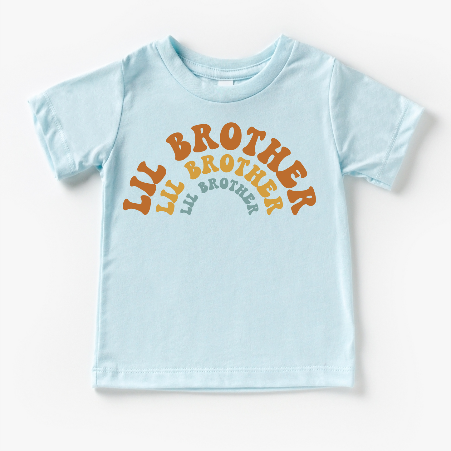 Retro Lil Brother Little Bro Siblings Family Shirt - Brother Tee
