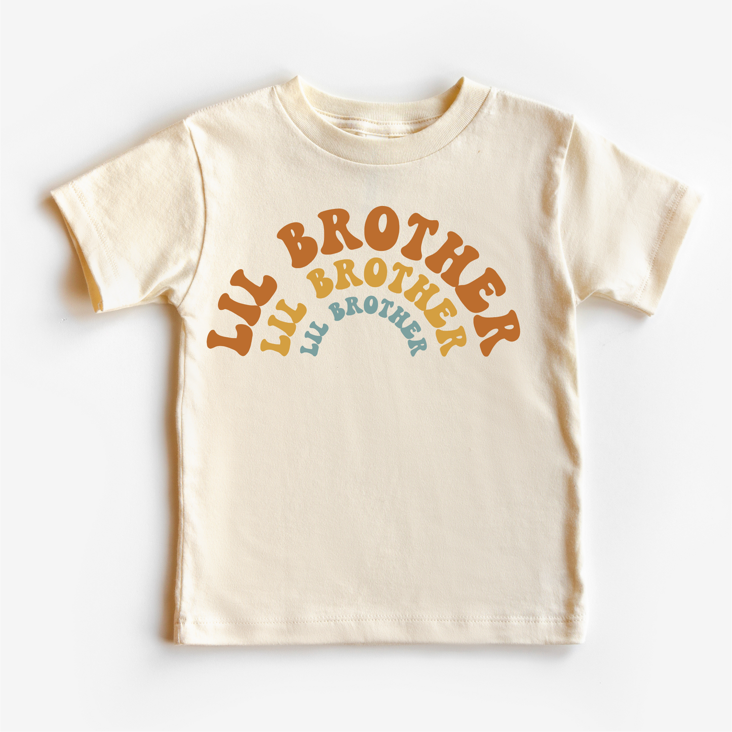 Retro Lil Brother Little Bro Siblings Family Shirt - Brother Tee