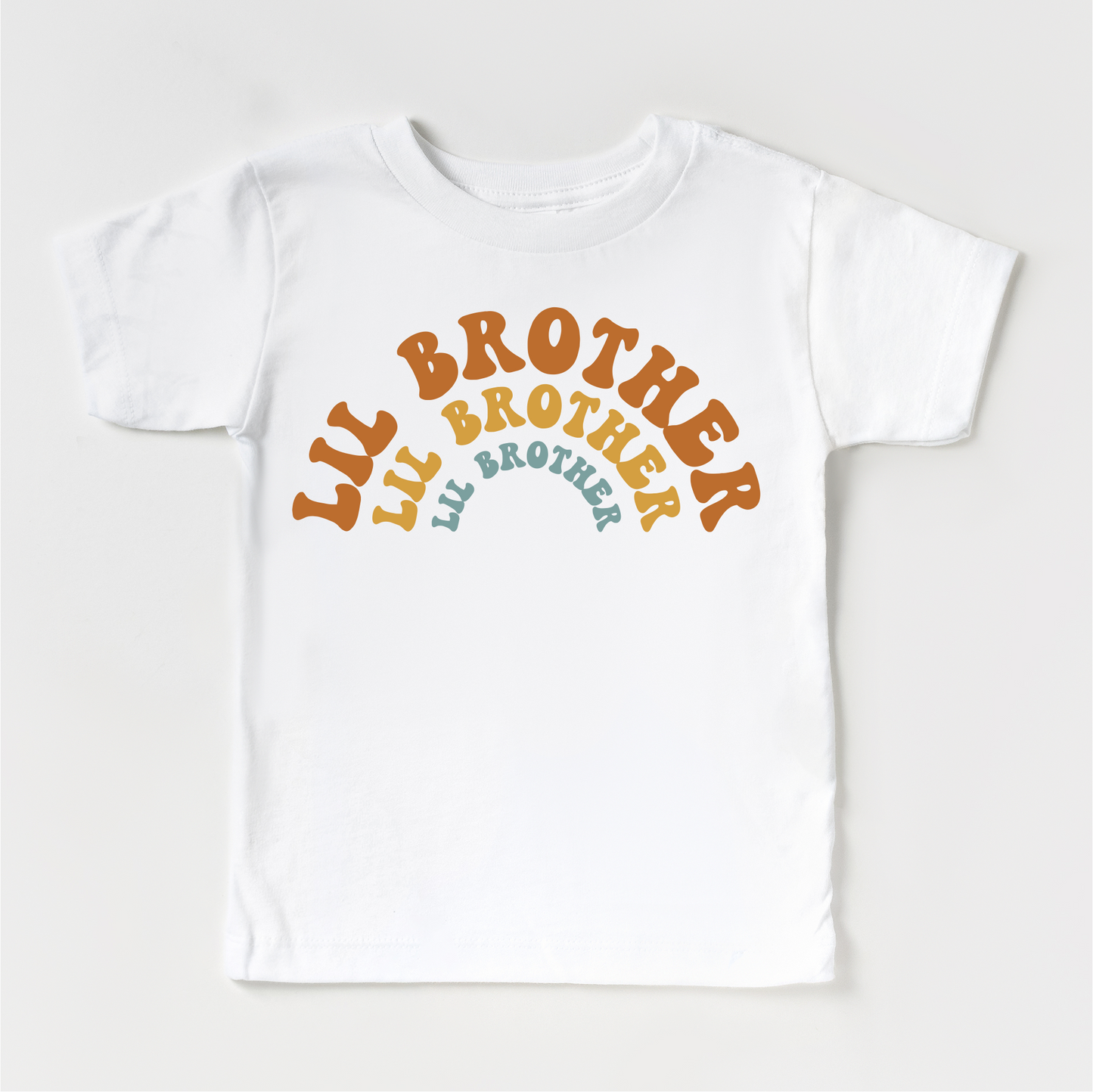 Retro Lil Brother Little Bro Siblings Family Shirt - Brother Tee
