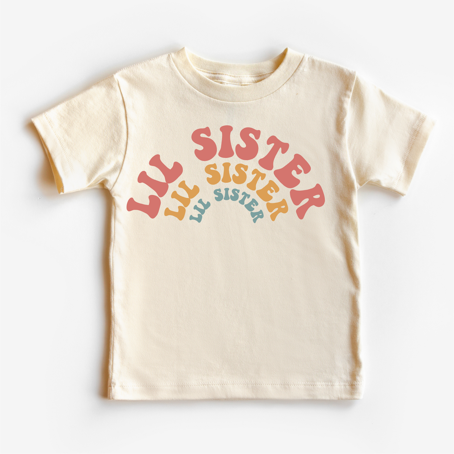 Retro Lil Sis Sister Siblings Family Shirt - Sister Tee