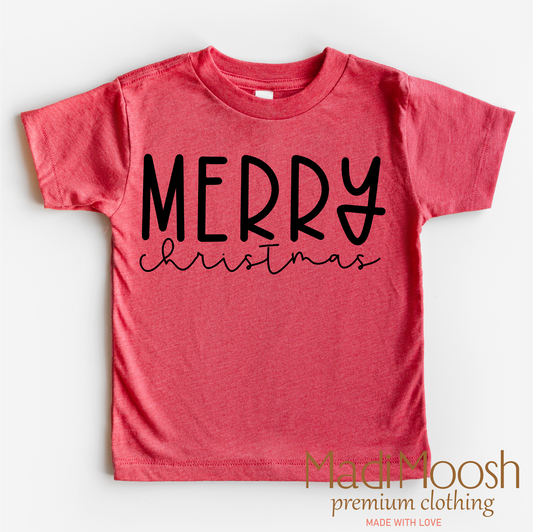 Classic Merry Christmas Shirt Festive Tee Bella Canvas