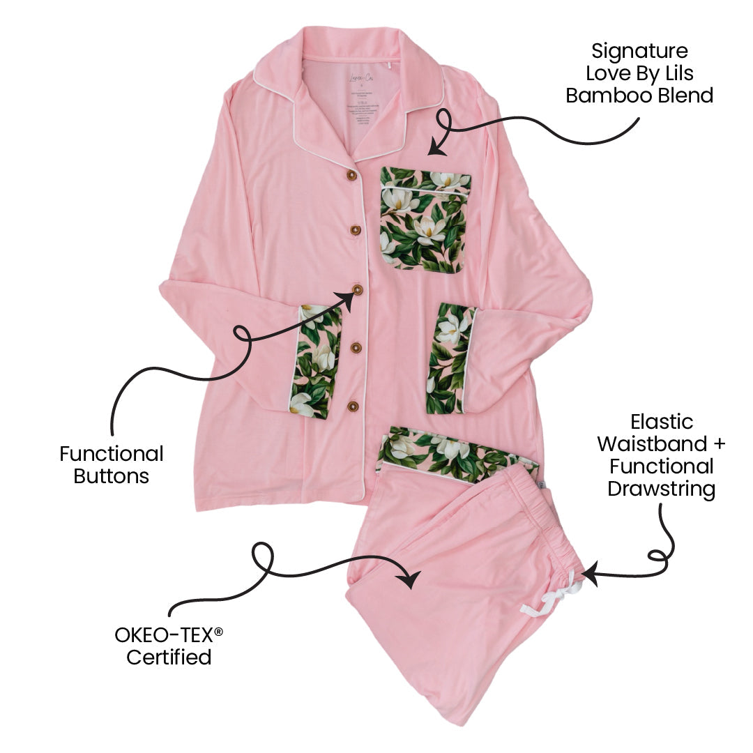 Magnolia Bamboo Long Sleeve Luxe Lounge Set Women Laree + Co.