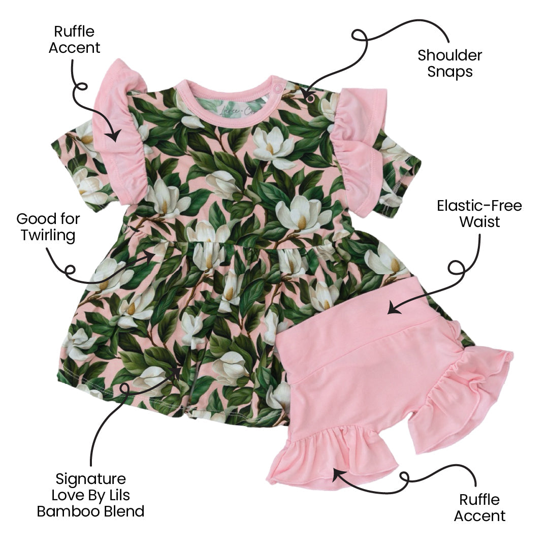 Bamboo Peplum Key Attribute Bummie Set Laree + Co.