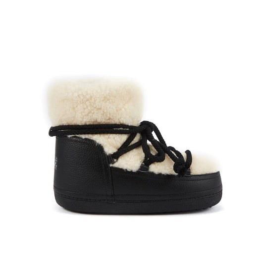 Chunky Snowboot Soft Leather Sheepskin Winter Boot MANON CROW