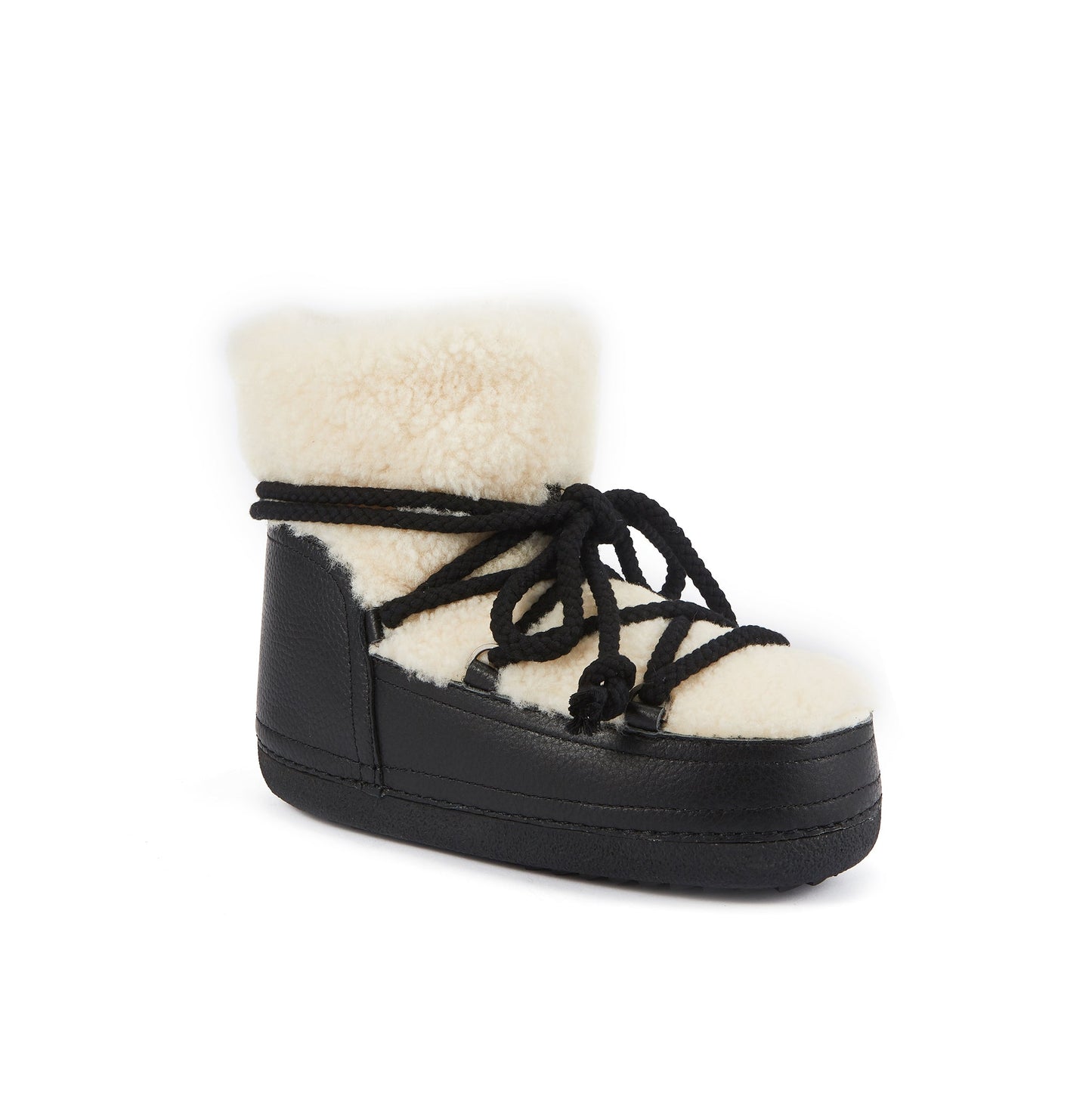 Chunky Snowboot Soft Leather Sheepskin Winter Boot MANON CROW