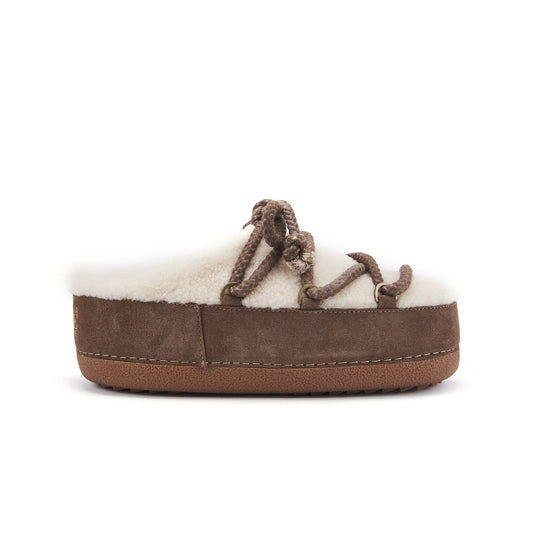 Ultra Low Cut Chunky Snowboot Winter Boot Suede Sheepskin MARS CLAY