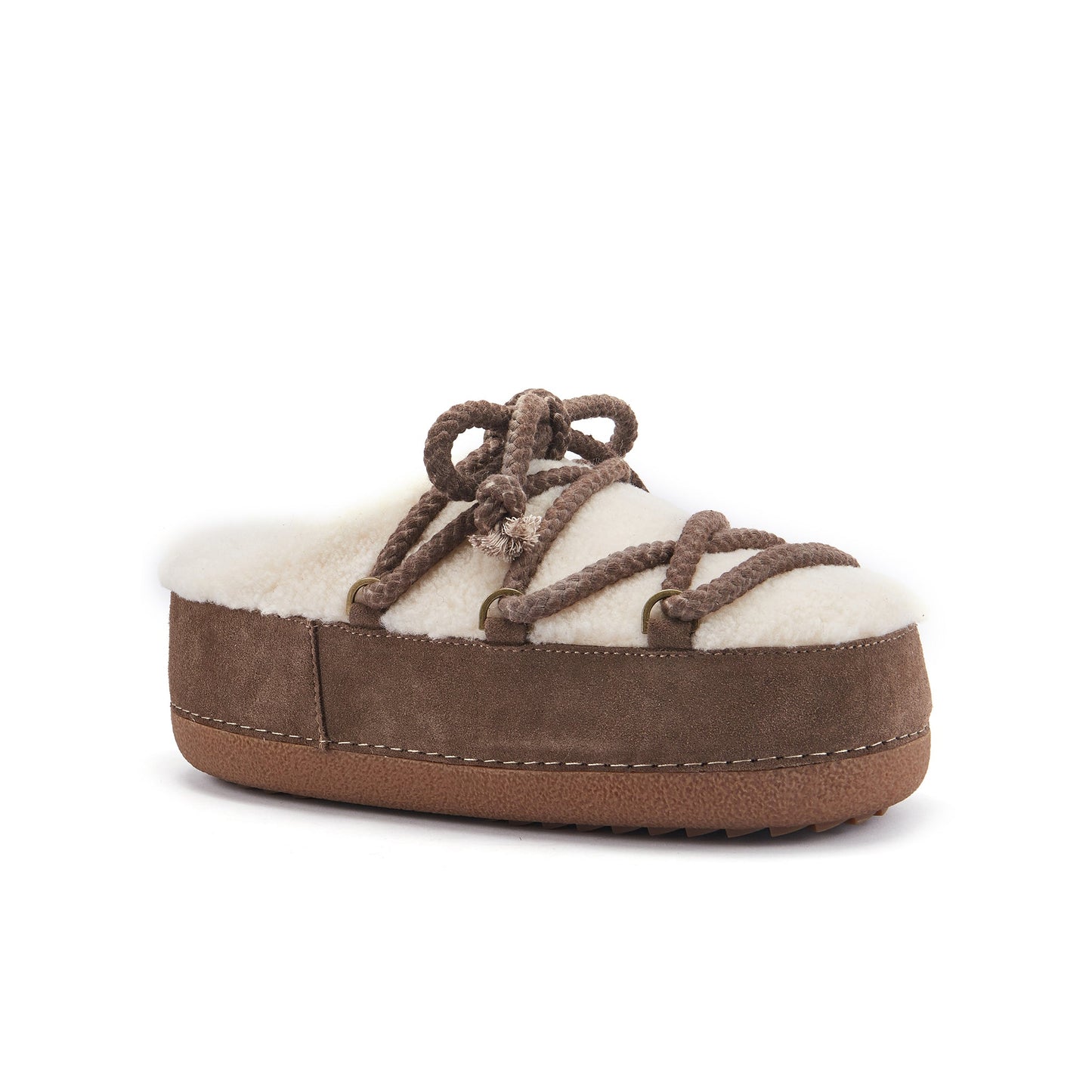 Ultra Low Cut Chunky Snowboot Winter Boot Suede Sheepskin MARS CLAY