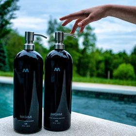 Refillable Black Ceramic Conditioner Bottle 32 oz Pro-Ocean