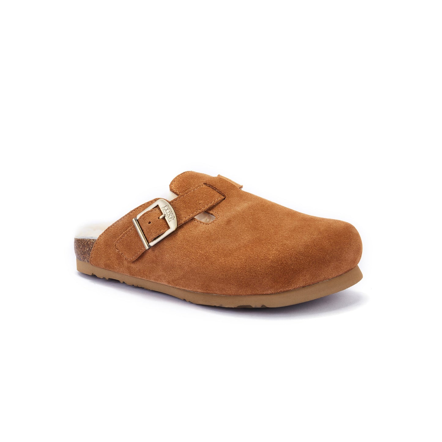 Mens Chestnut Suede Clog Style Slip On Shoe Australia Luxe Collective