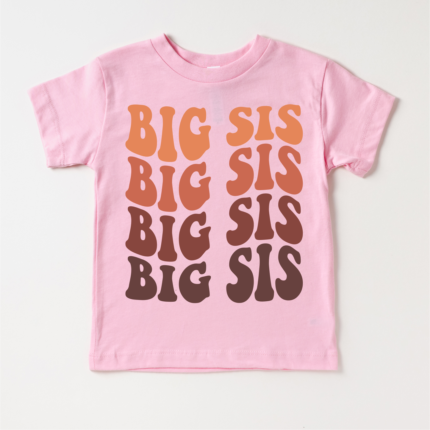 Retro Big Sis Siblings Family Shirt - Sister Tee