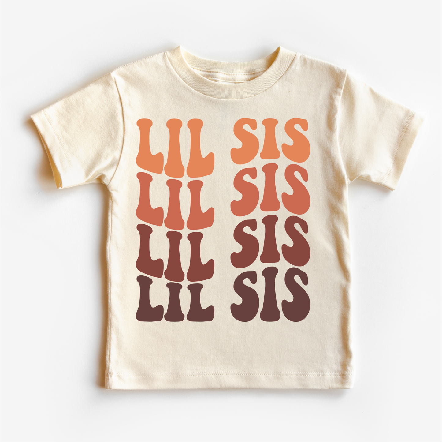Retro Lil Sis Siblings Family Shirt - Little Sister Tee