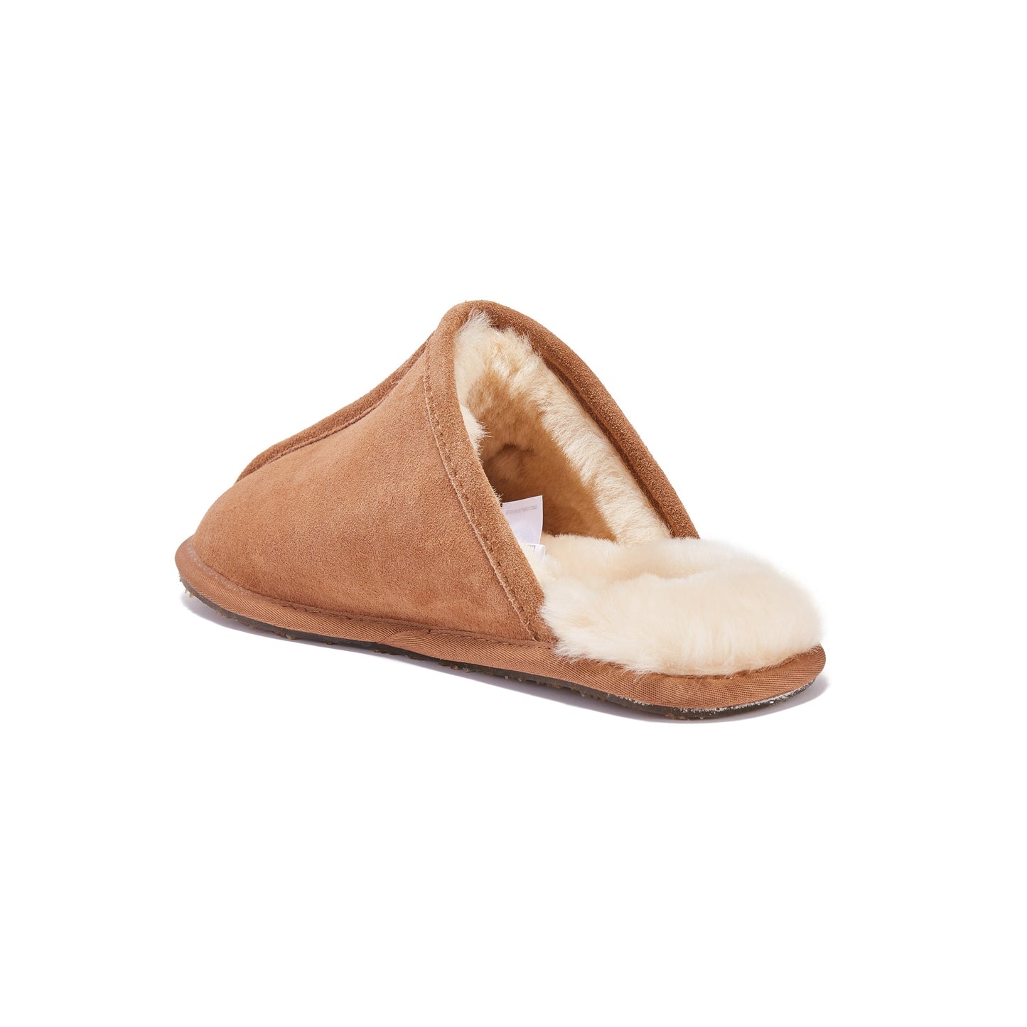Chestnut Sheepskin Closed Mule Slipper Mens