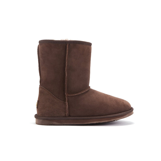 Cosy Burnt Short Sheepskin Boots Mens