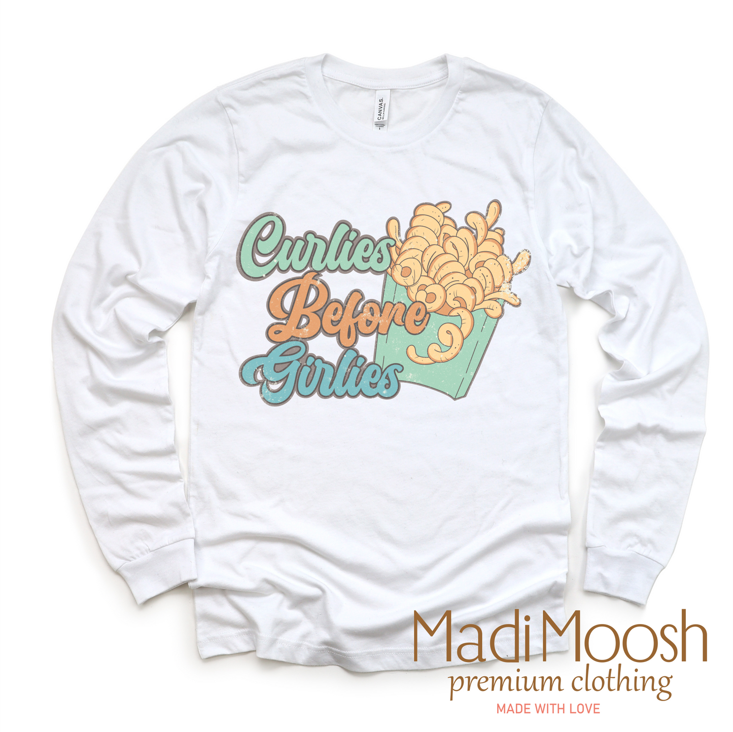 Curlies For The Girlies Shirt - Curley Fries Valentine Tee