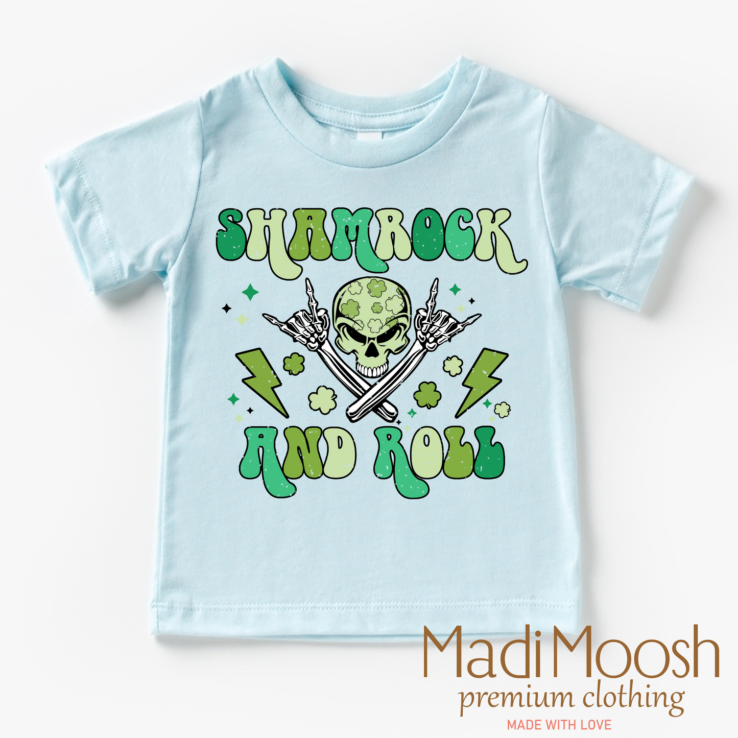 Shamrock And Roll St. Patrick's Day Shirt - Kids St. Patrick's Day Tee