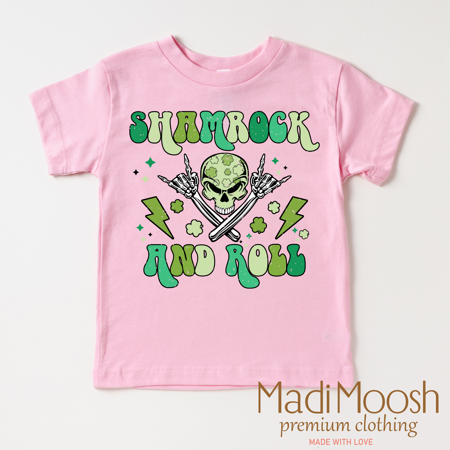 Shamrock And Roll St. Patrick's Day Shirt - Kids St. Patrick's Day Tee
