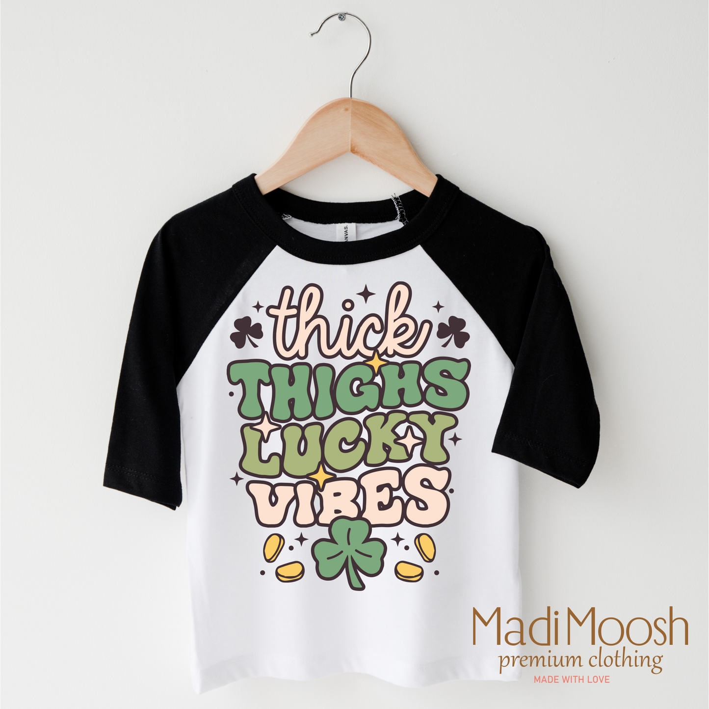 Thick Thighs Lucky Vibes St. Patrick's Day Shirt - St. Patrick's Day Tee