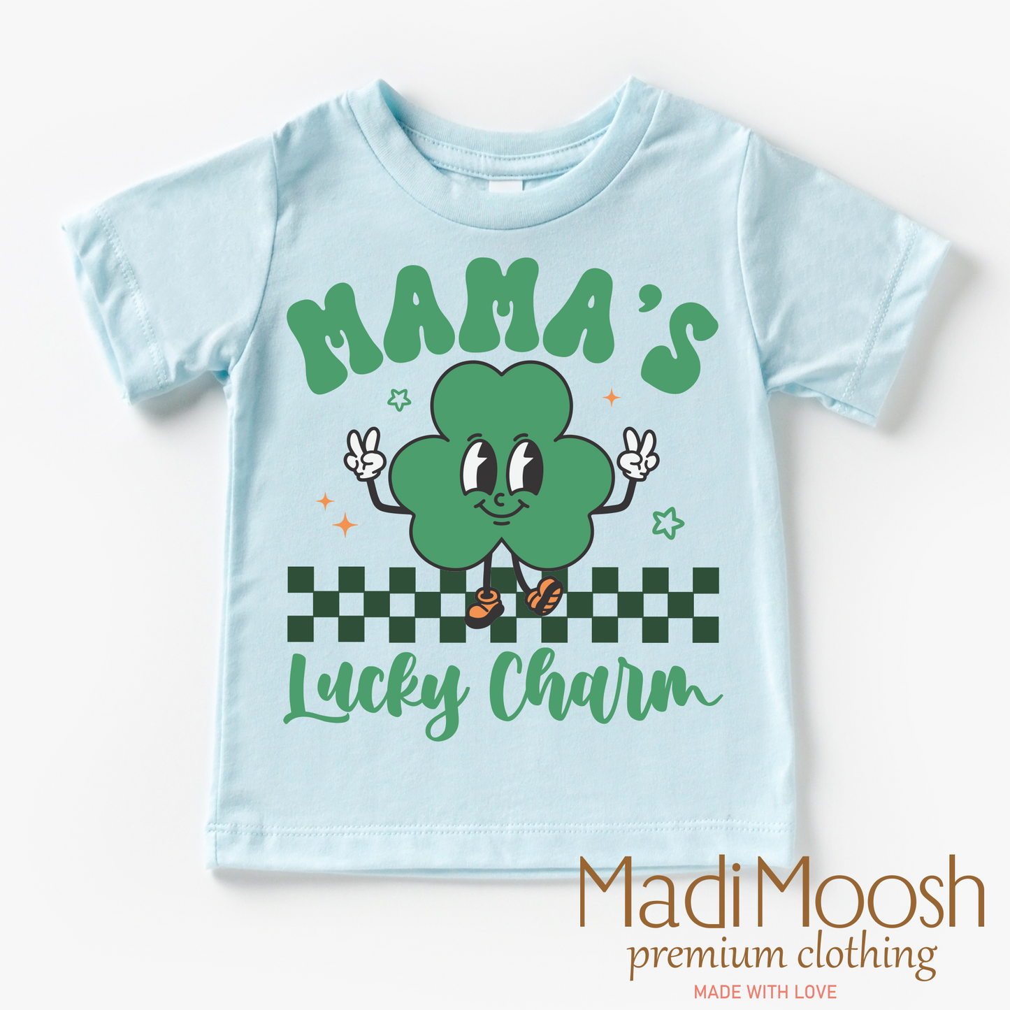 Mama's Lucky Clover St. Patrick's Day  Shirt - Kids St Patrick's Day Tee