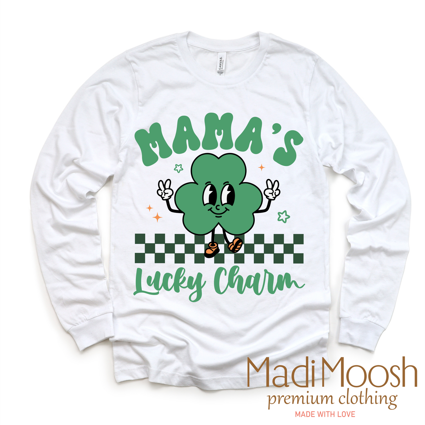 Mama's Lucky Clover St. Patrick's Day  Shirt - Kids St Patrick's Day Tee
