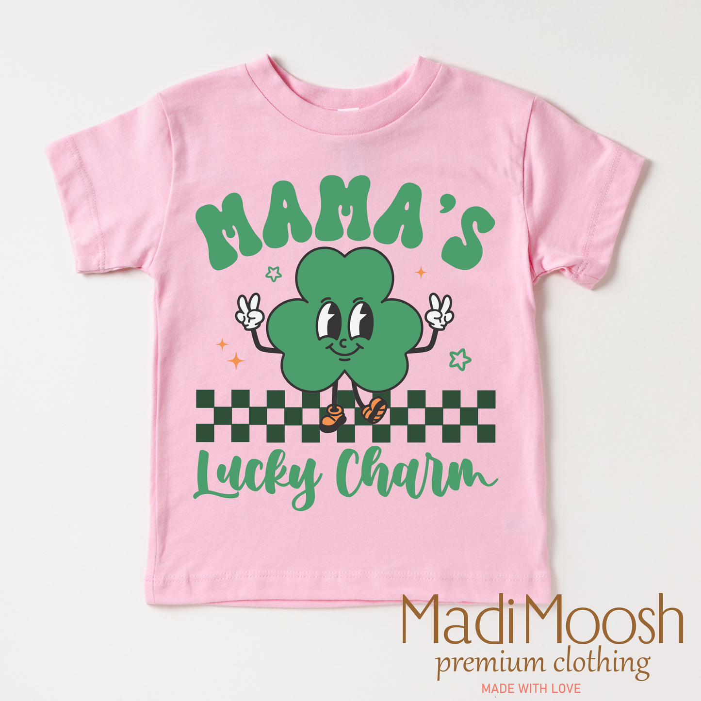 Mama's Lucky Clover St. Patrick's Day  Shirt - Kids St Patrick's Day Tee