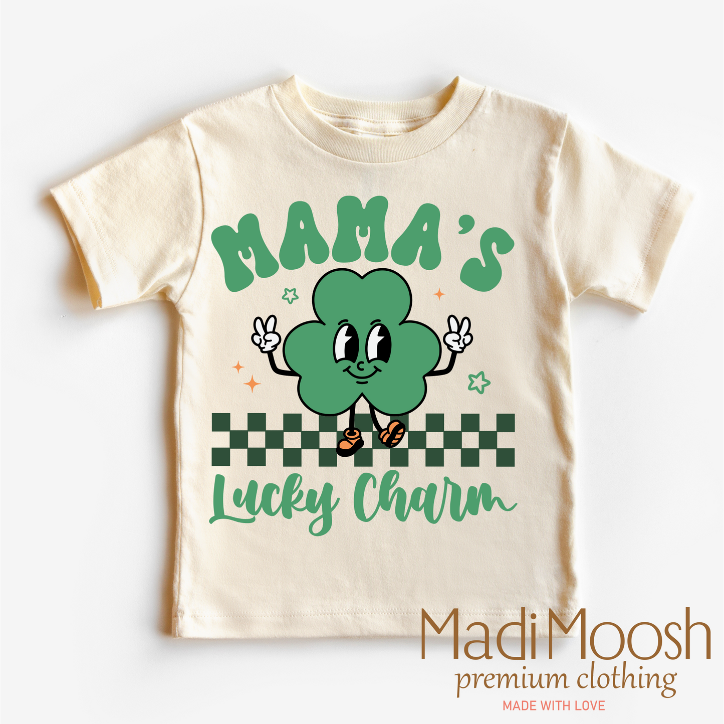 Mama's Lucky Clover St. Patrick's Day  Shirt - Kids St Patrick's Day Tee