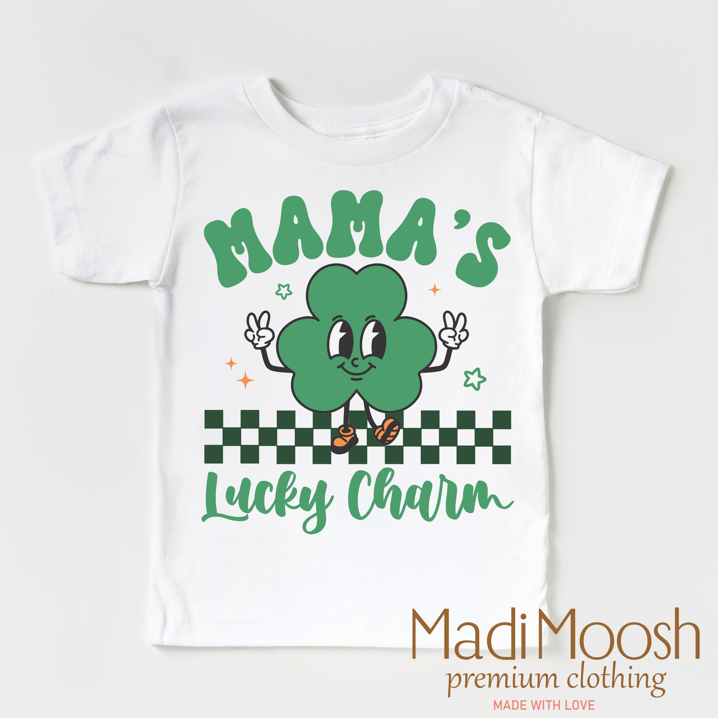 Mama's Lucky Clover St. Patrick's Day  Shirt - Kids St Patrick's Day Tee