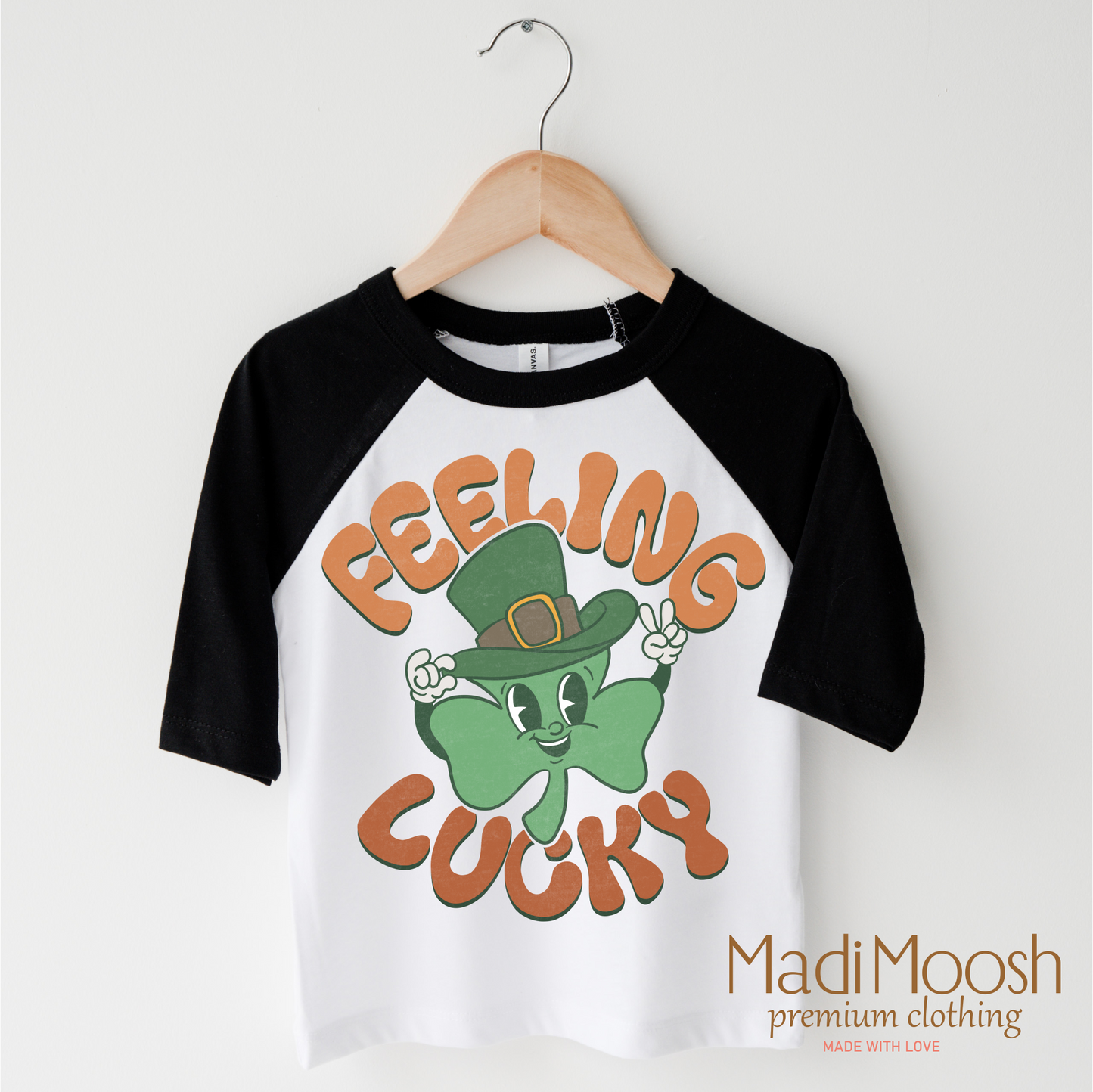 Feeling Lucky Retro St. Patrick's Day  Shirt - Kids St Patrick's Day Tee
