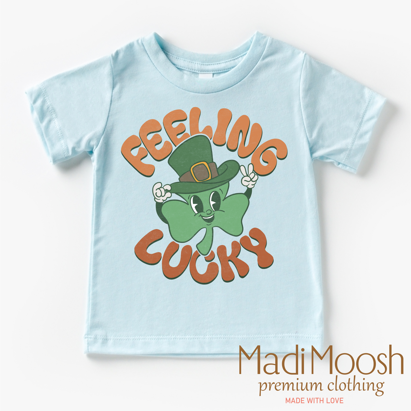 Feeling Lucky Retro St. Patrick's Day  Shirt - Kids St Patrick's Day Tee