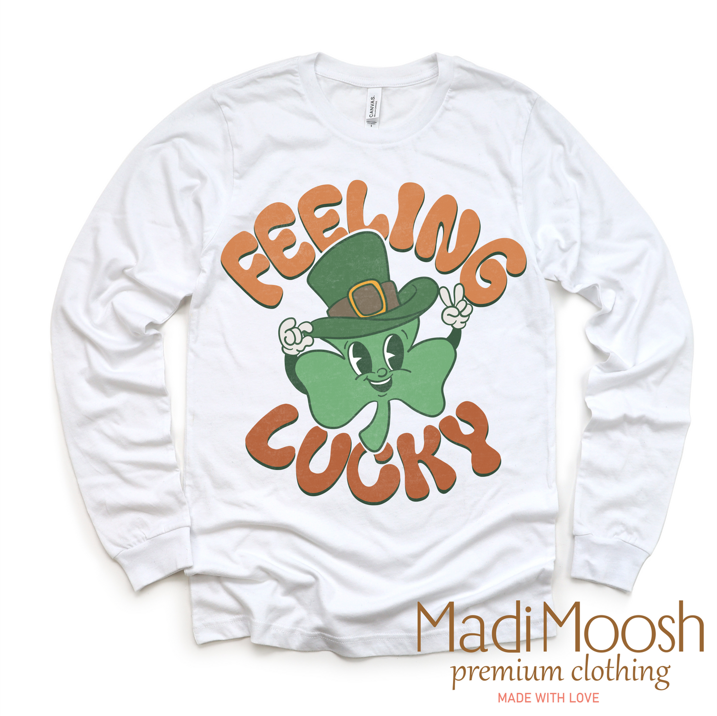 Feeling Lucky Retro St. Patrick's Day  Shirt - Kids St Patrick's Day Tee