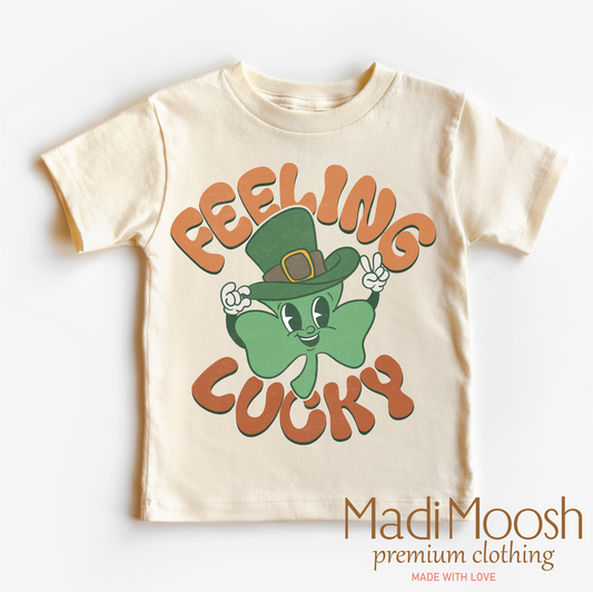 Feeling Lucky Retro St. Patrick's Day  Shirt - Kids St Patrick's Day Tee