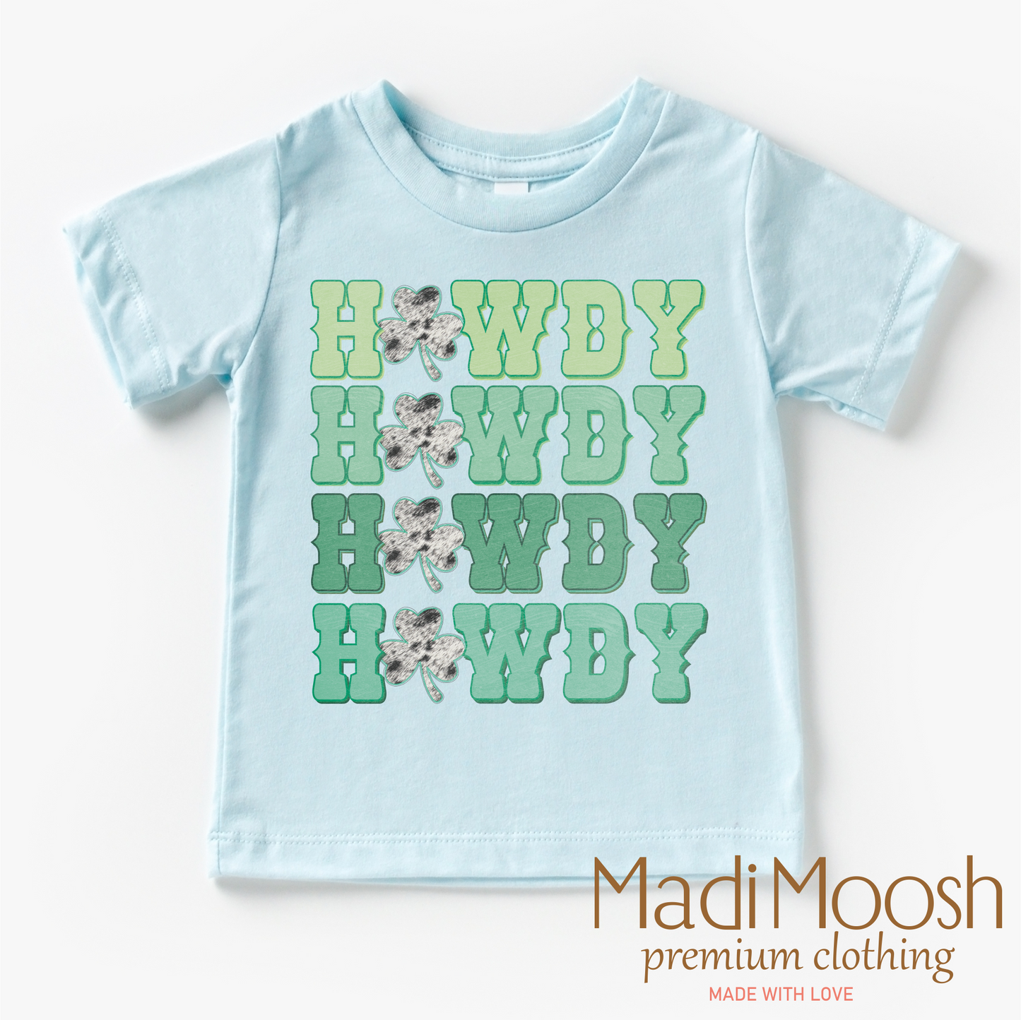 Howdy Western St. Patrick's Day  Shirt - Kids St Patrick's Day Tee