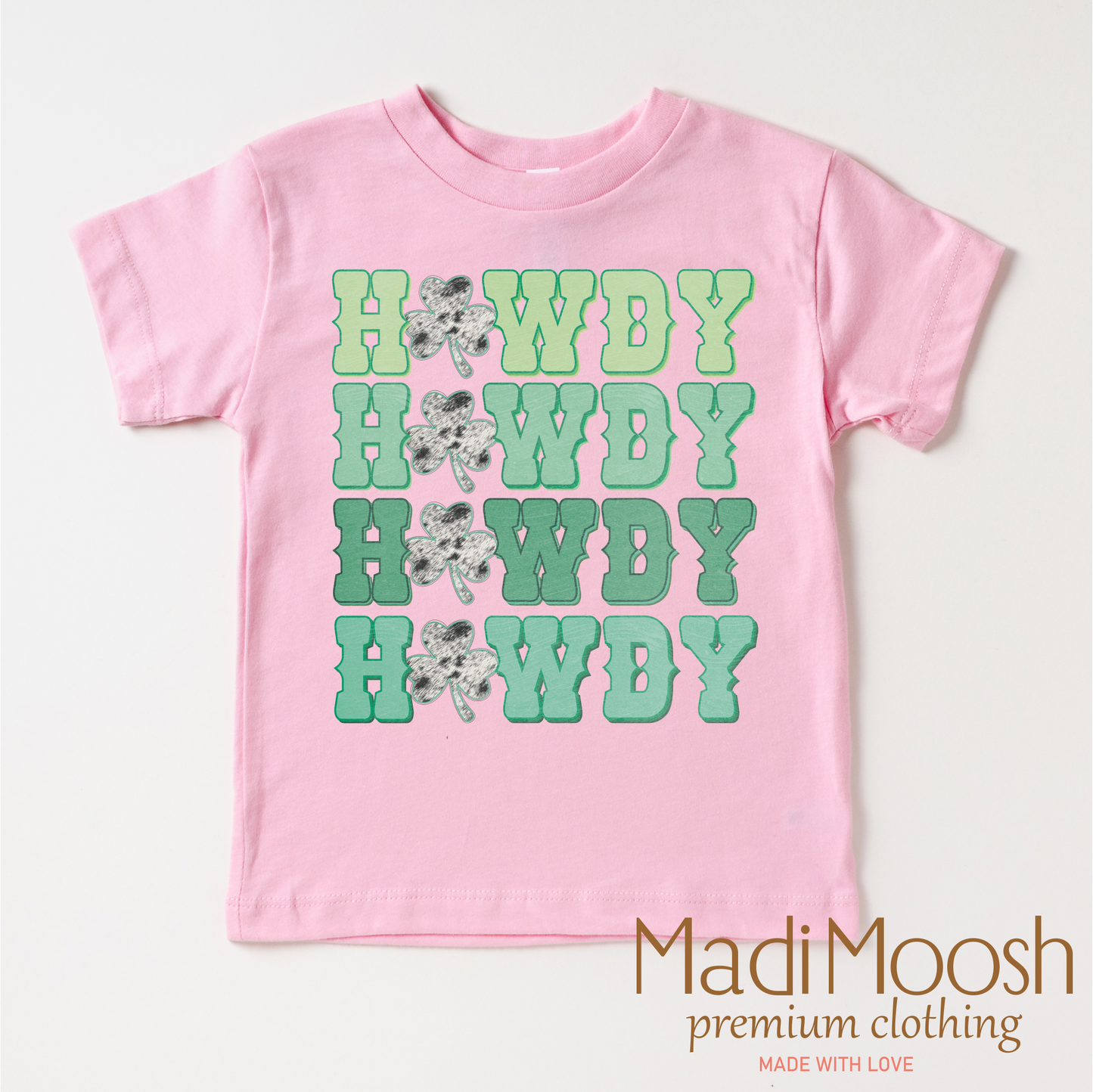 Howdy Western St. Patrick's Day  Shirt - Kids St Patrick's Day Tee