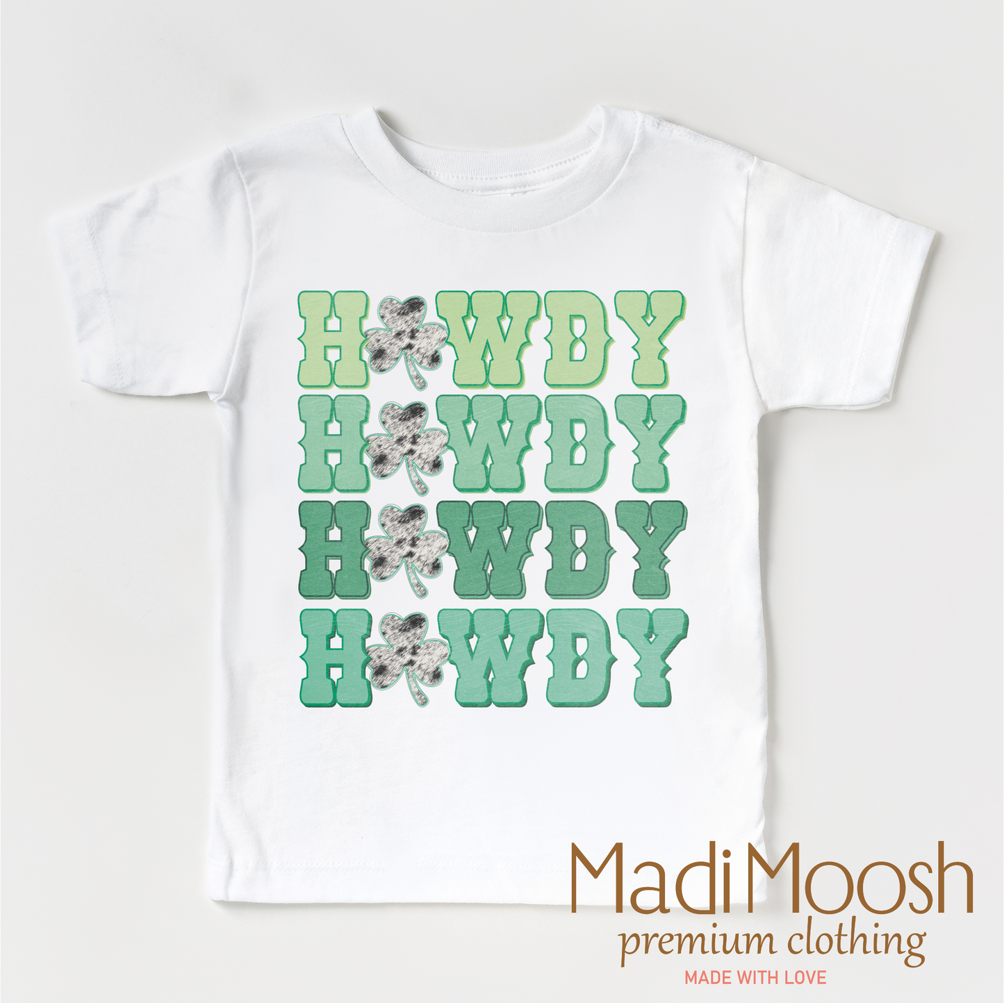 Howdy Western St. Patrick's Day  Shirt - Kids St Patrick's Day Tee