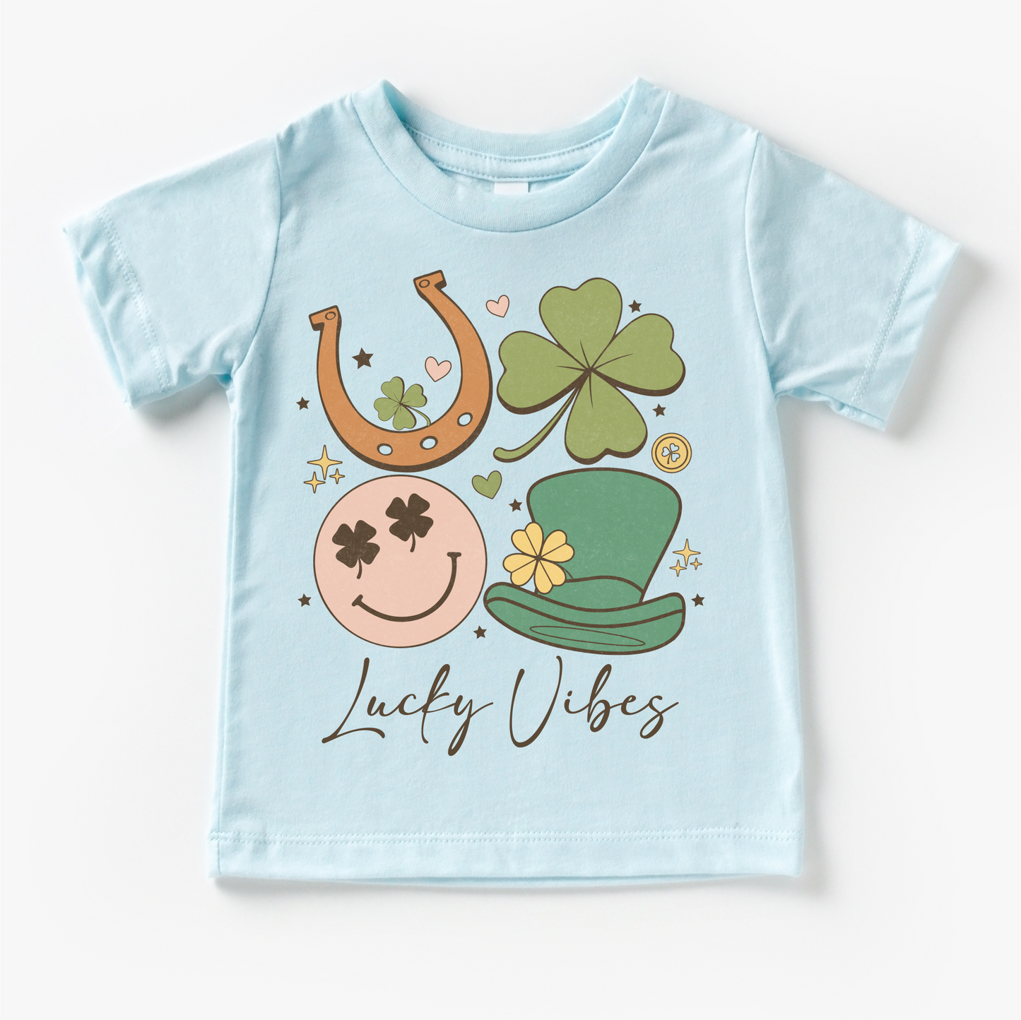 Lucky Vibes St. Patrick's Day Shirt - Lucky Clover Kids & Adult Tee