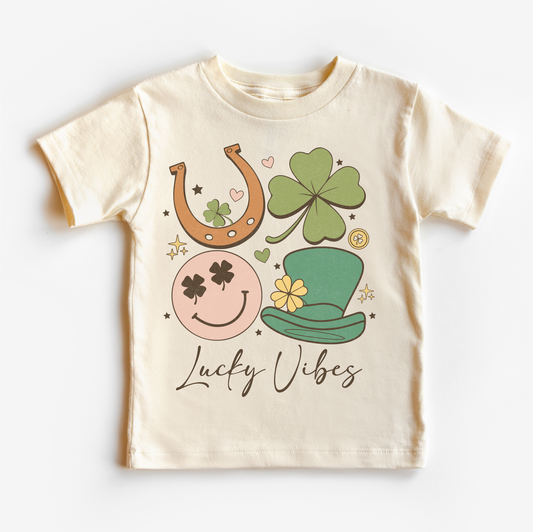 Lucky Vibes St. Patrick's Day Shirt - Lucky Clover Kids & Adult Tee