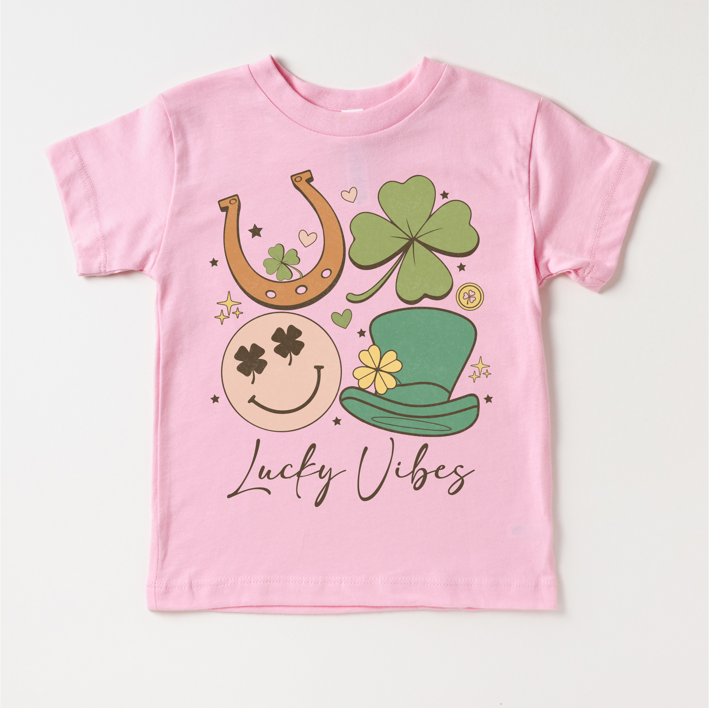 Lucky Vibes St. Patrick's Day Shirt - Lucky Clover Kids & Adult Tee
