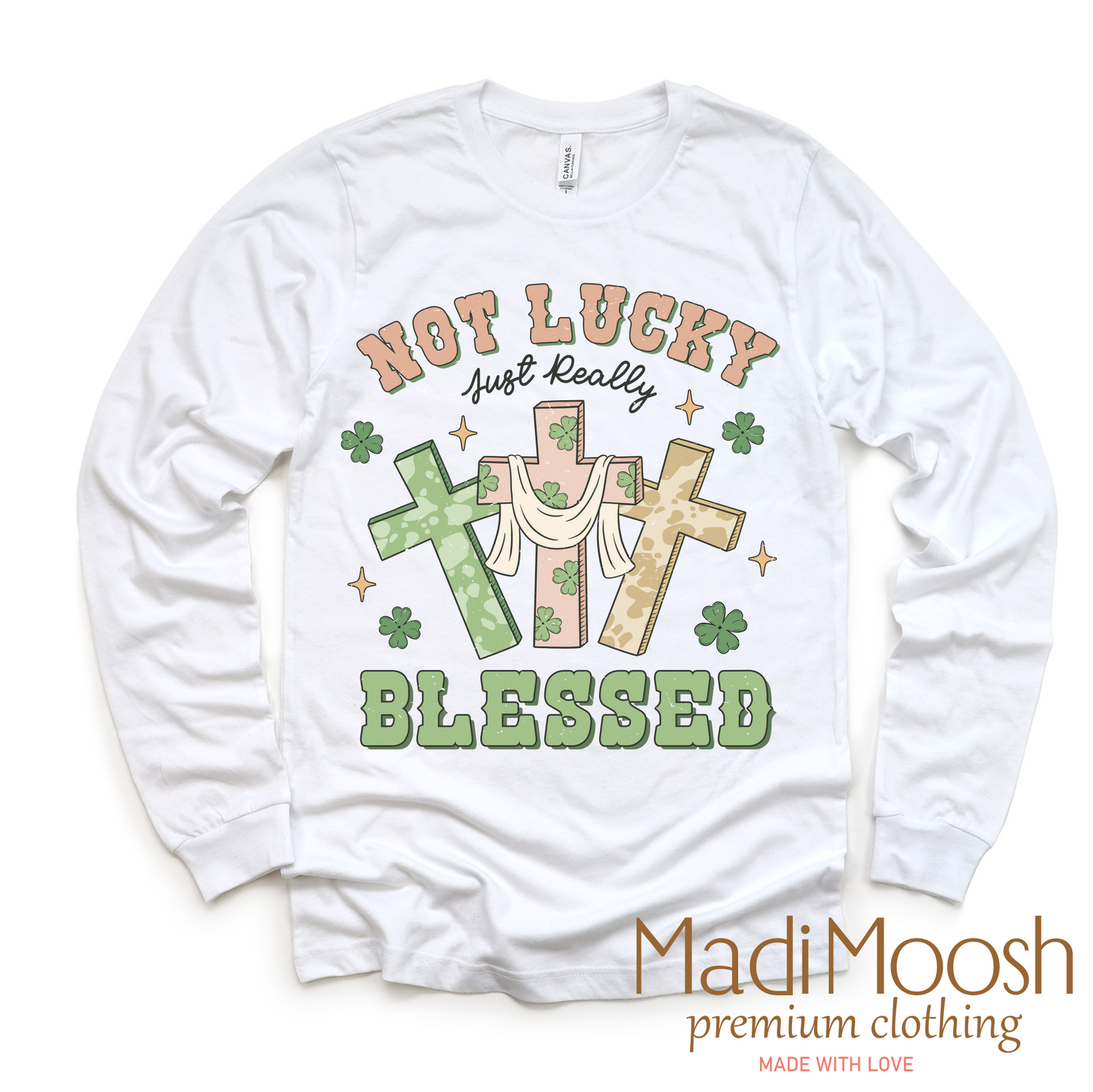Not Lucky Just Blessed St. Patrick's Day  Shirt - Kids St Patrick's Day Tee