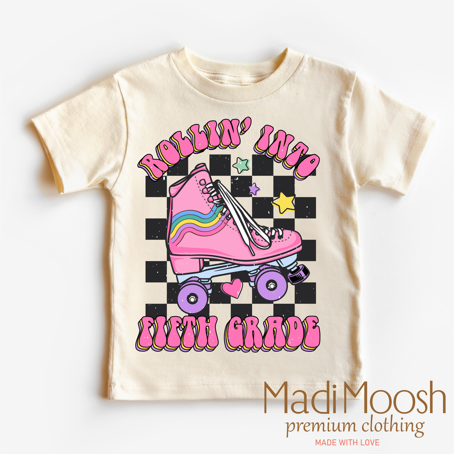 Rollin Into Fifth Grade Back To School Shirt - School Shirt