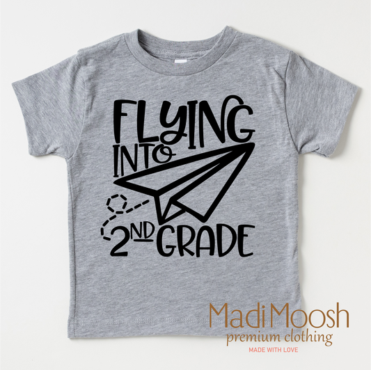 Flying Into 2nd Grade Back To School Shirt School Shirt Madi Moosh