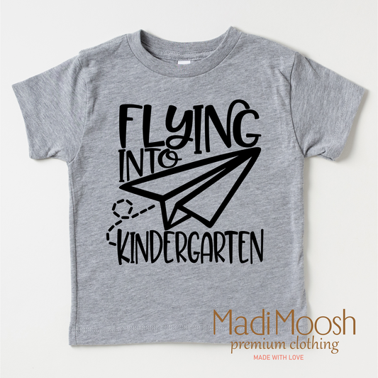 Flying Into Kindergarten Back To School Shirt Kids School Shirt Madi Moosh