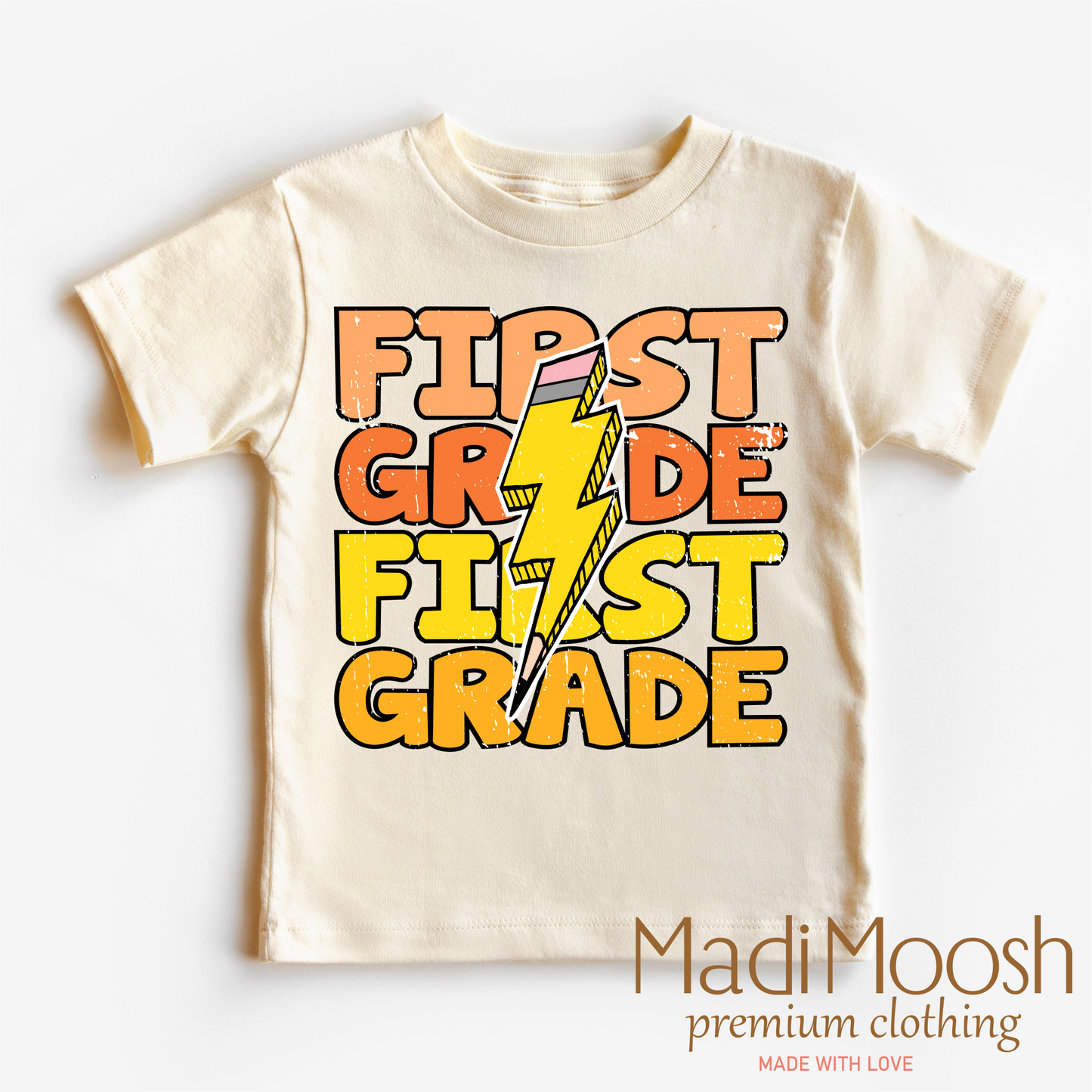 First Grade Lightning Bolt Kids Shirt School Shirt Madi Moosh