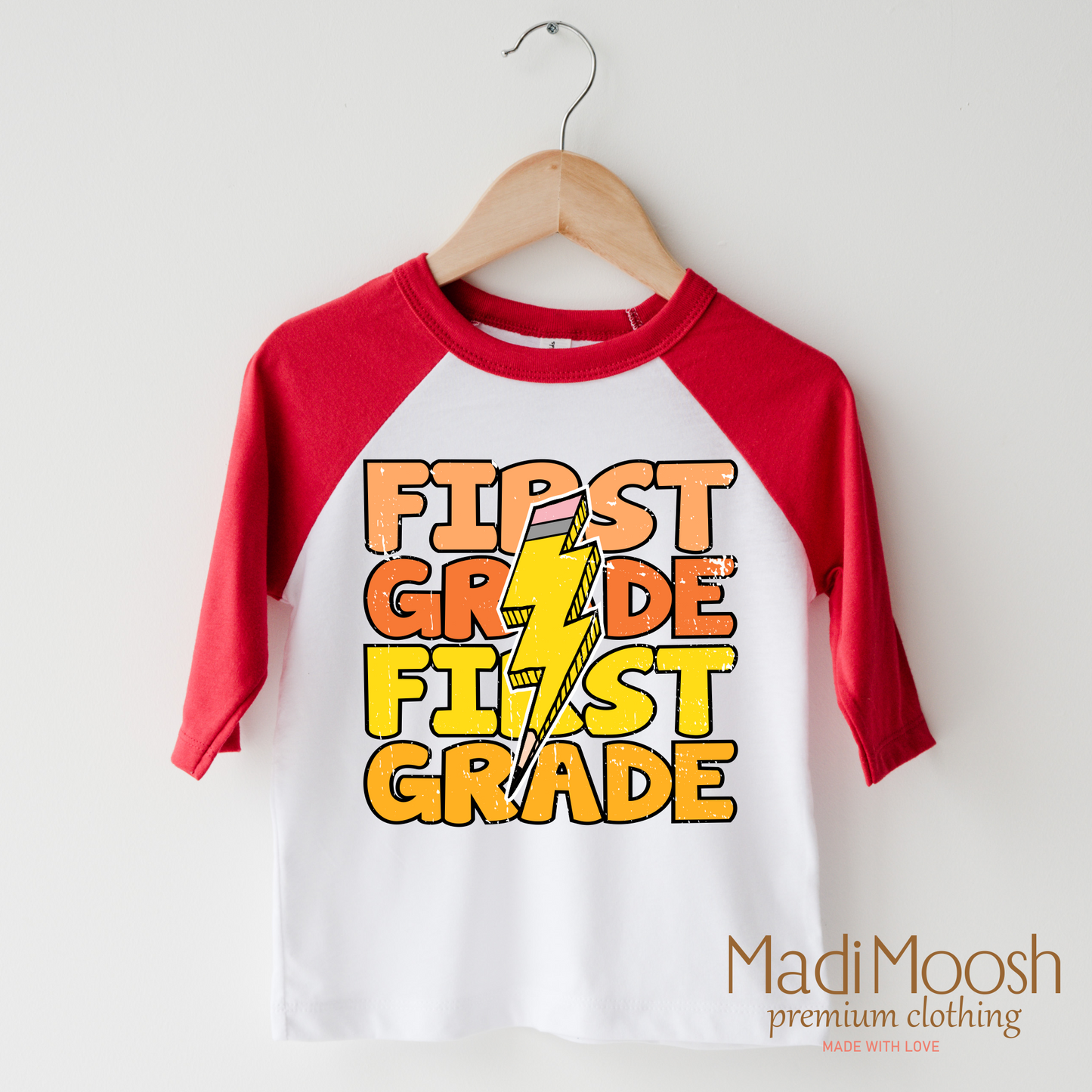 First Grade Lightning Bolt Kids Shirt School Shirt Madi Moosh