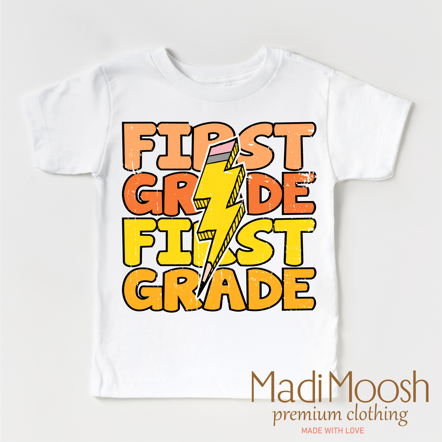 First Grade Lightning Bolt Kids Shirt School Shirt Madi Moosh