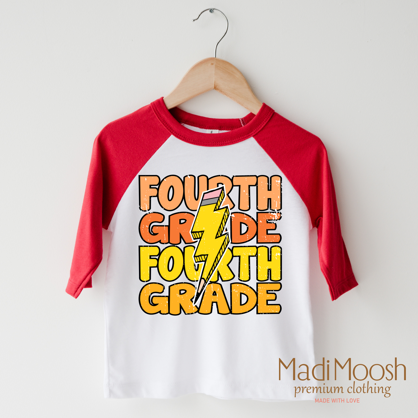 Fourth Grade Lightning Bolt Key Attribute School Shirt Madi Moosh