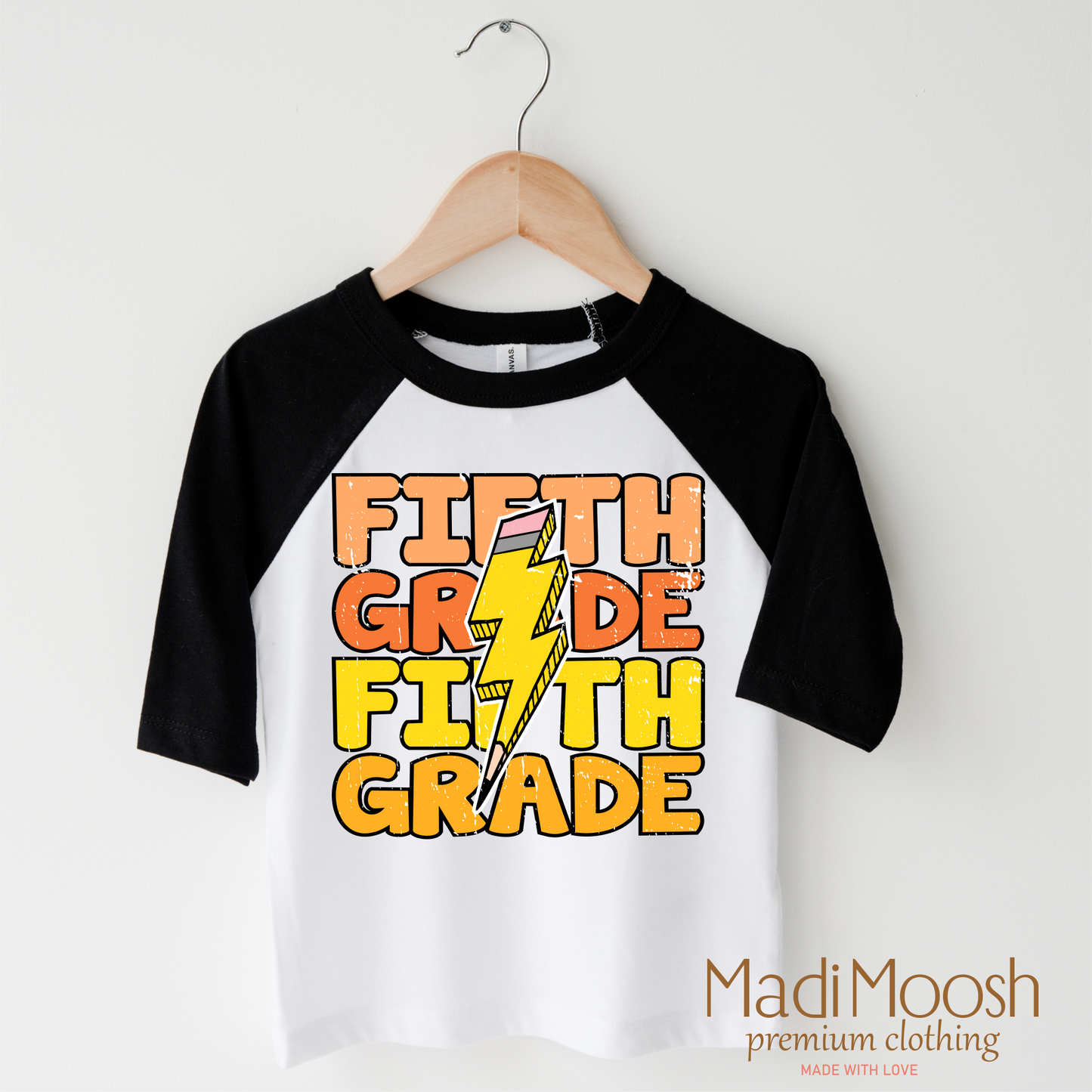 Fifth Grade Lightning Bolt Key Attribute School Shirt Madi Moosh