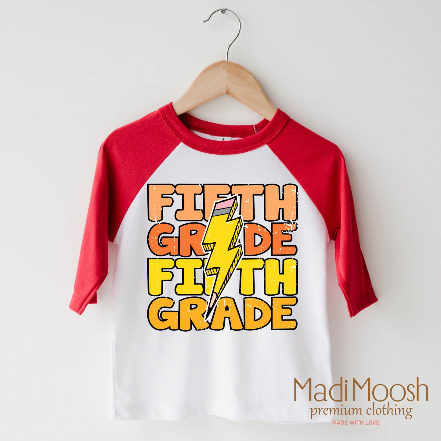 Fifth Grade Lightning Bolt Key Attribute School Shirt Madi Moosh