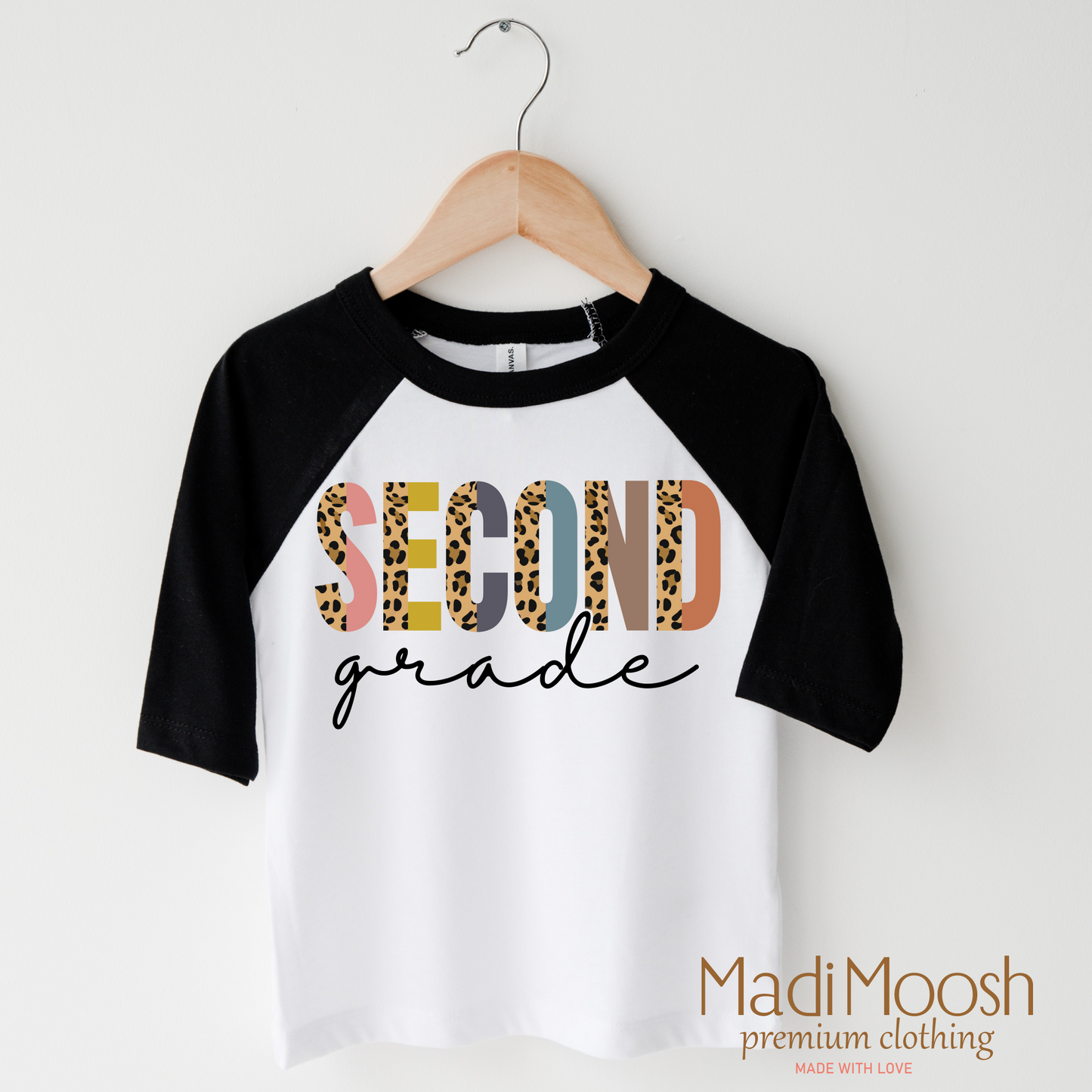 Second Grade Leopard Shirt Back To School Kids Tee Madi Moosh